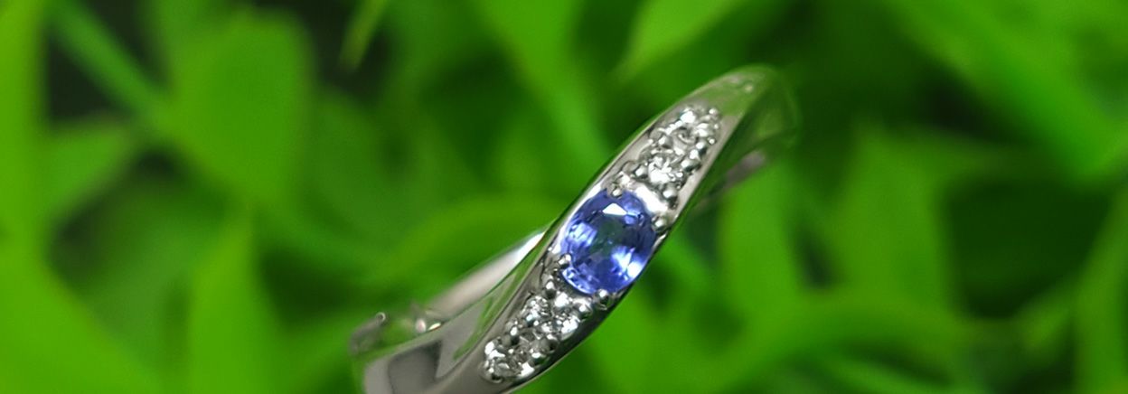 非加熱カシミールサファイア0.24ctプラチナリングダイヤ0.08ct付(GIA宝石鑑別書付)