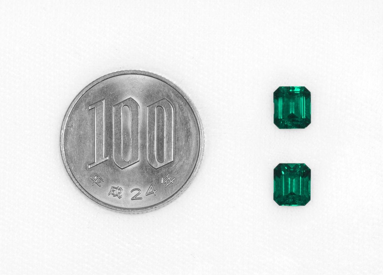 コロンビア産エメラルドペア1.31ct1.29ct(GIA宝石鑑別書付)【F1