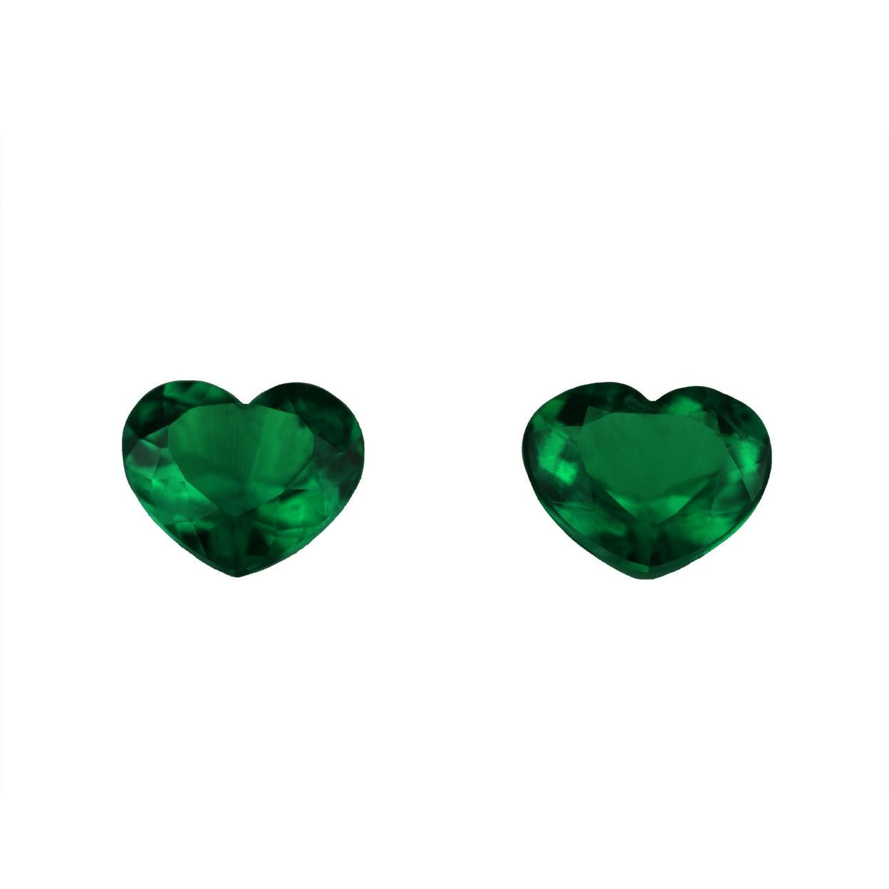38-029 コロンビア産エメラルドコロンビア産エメラルド0.34ct0.34ct(中央宝石研究所宝石鑑別書付)ハートカット0.68ct(中央宝石研究所宝石鑑別書付)