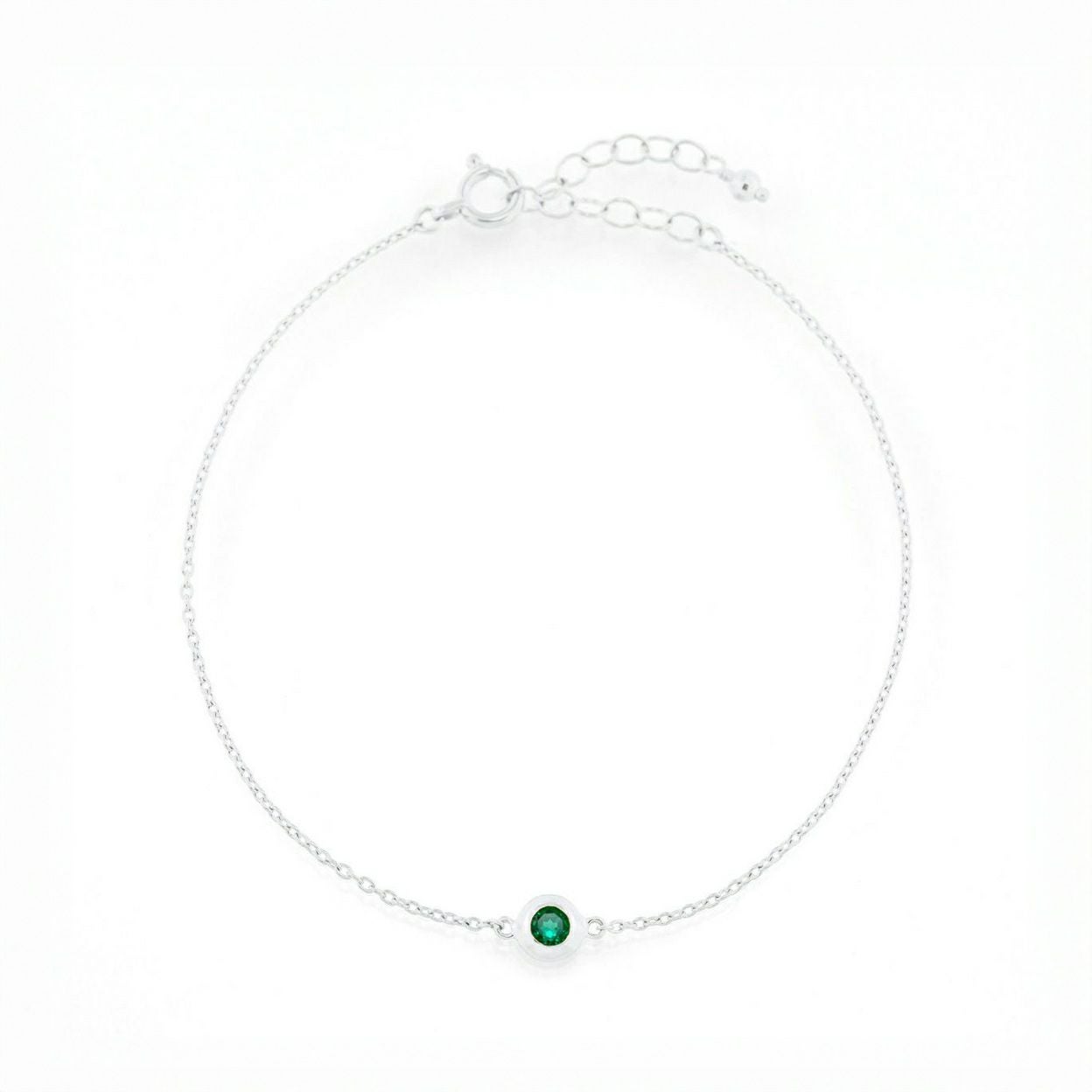 em2088-P エメラルドプラチナブレスレット -緑の女神-
