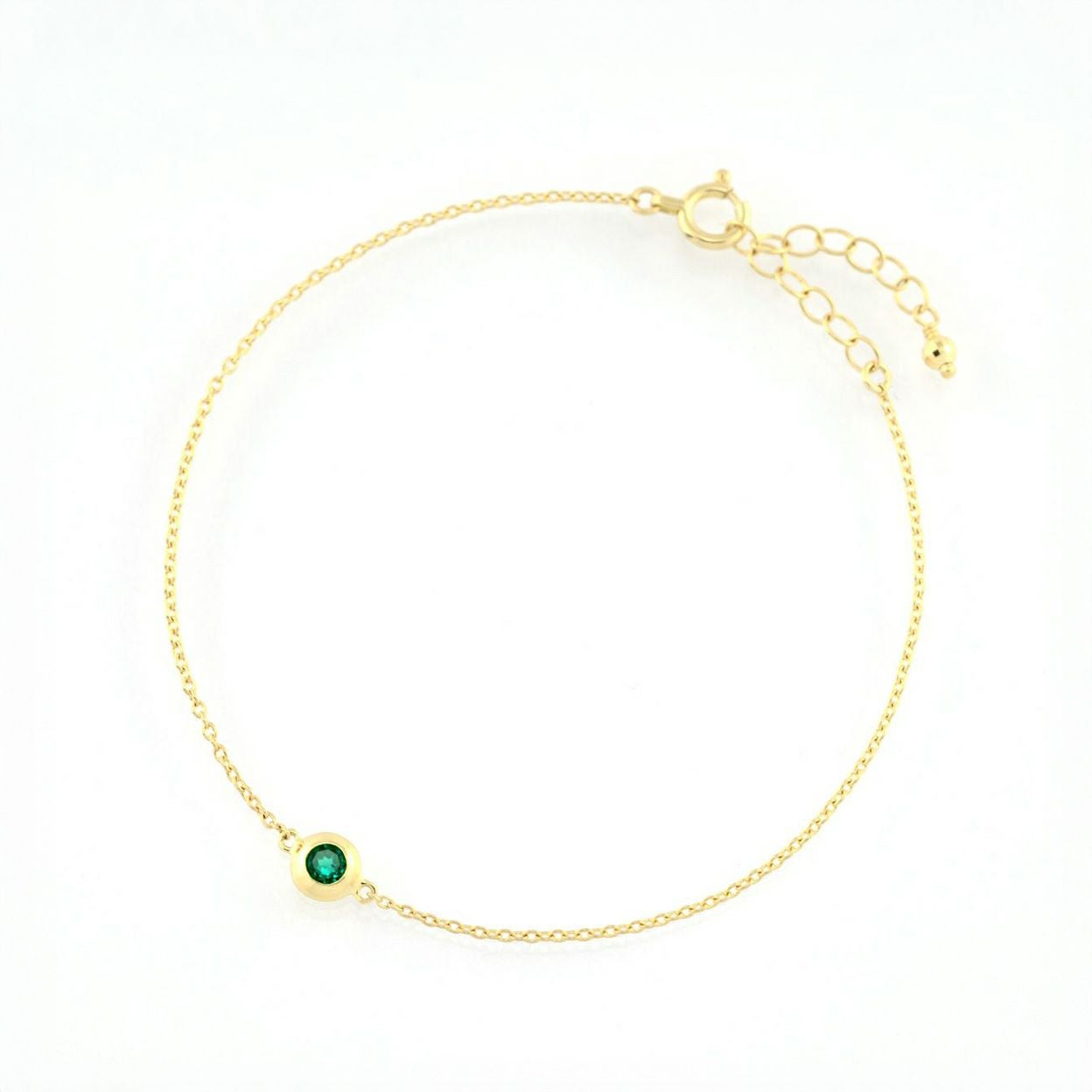 エメラルド K18ブレスレット -緑の女神-