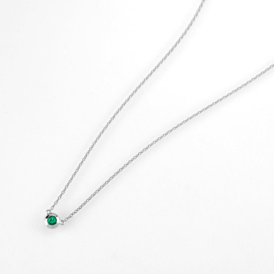 エメラルドプラチナネックレス-緑の女神-