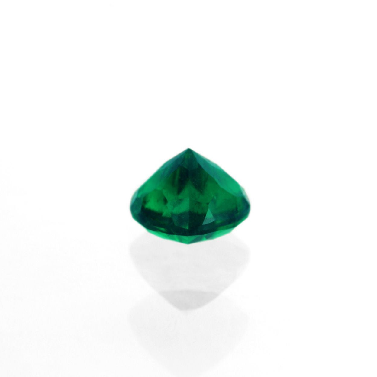 em2324 コロンビア産エメラルドハートカット0.53ct(中央宝石研究所宝石鑑別書付）