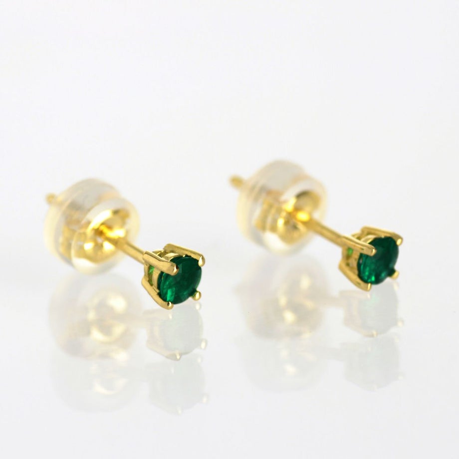 コロンビア産エメラルドK18ゴールドピアス