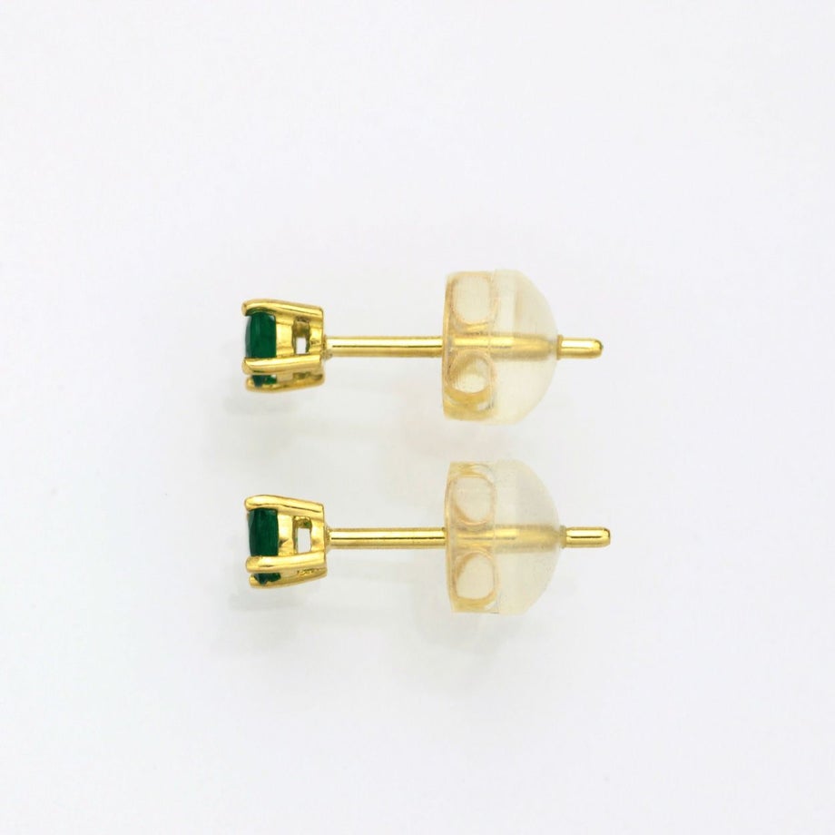 コロンビア産エメラルドK18ゴールドピアス