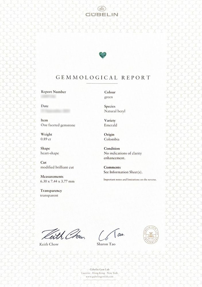 GUBELIN宝石鑑別書)