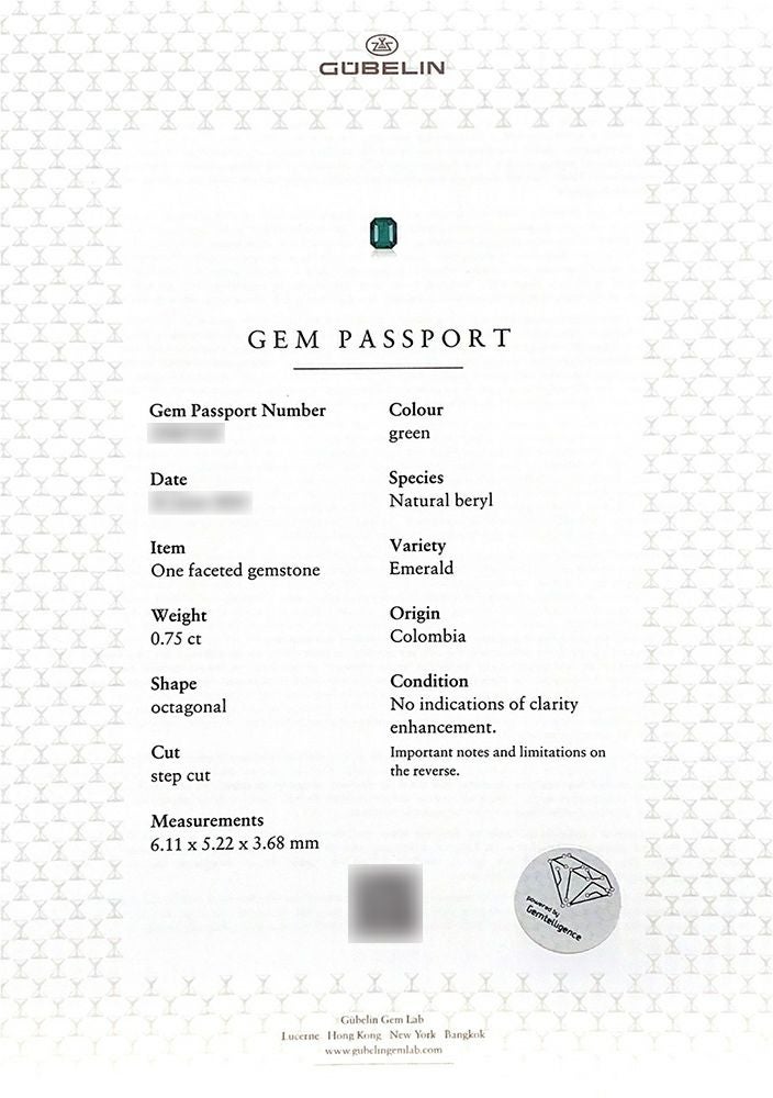 GUBELIN宝石鑑別書