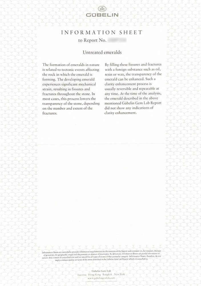 GUBELIN宝石鑑別書