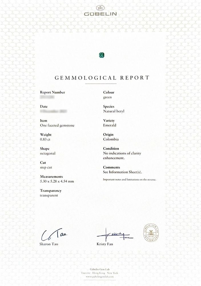 GUBELIN宝石鑑別書)