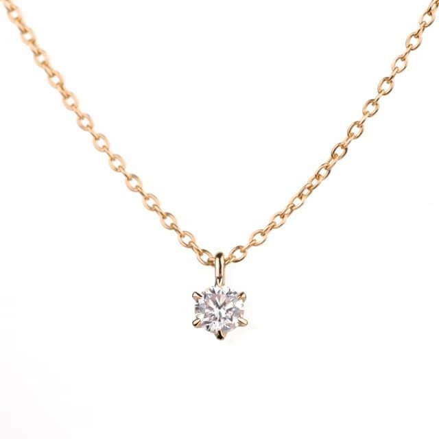 ピンクダイヤモンド0.158ct LIGHT PINK K18PGネックレス(中央宝石研究所ダイヤモンドソーティング付)