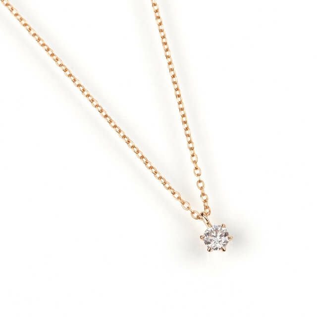 ピンクダイヤモンド0.158ct LIGHT PINK K18PGネックレス(中央宝石研究所ダイヤモンドソーティング付)