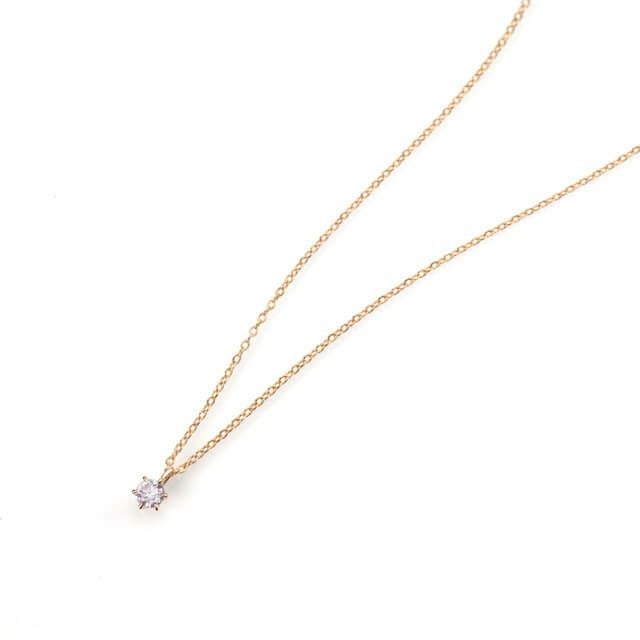 ピンクダイヤモンド0.158ct LIGHT PINK K18PGネックレス(中央宝石研究所ダイヤモンドソーティング付)