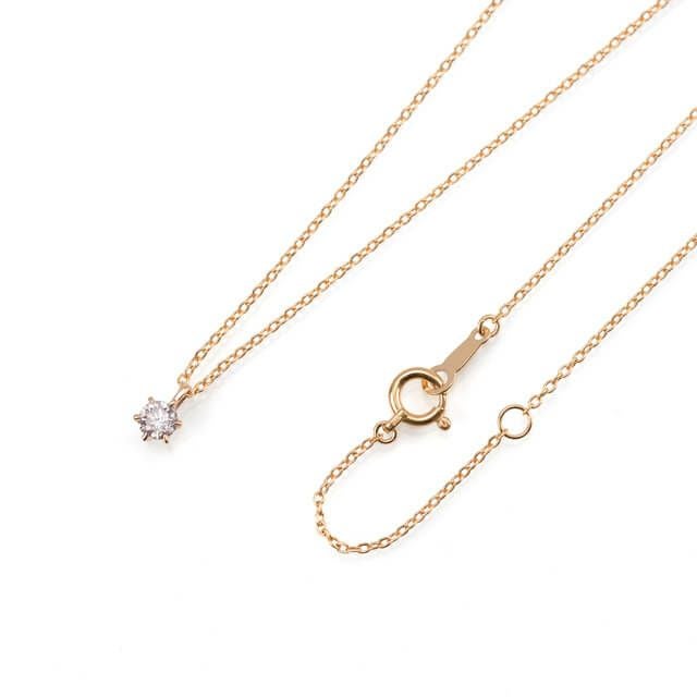 ピンクダイヤモンド0.158ct LIGHT PINK K18PGネックレス(中央宝石研究所ダイヤモンドソーティング付)