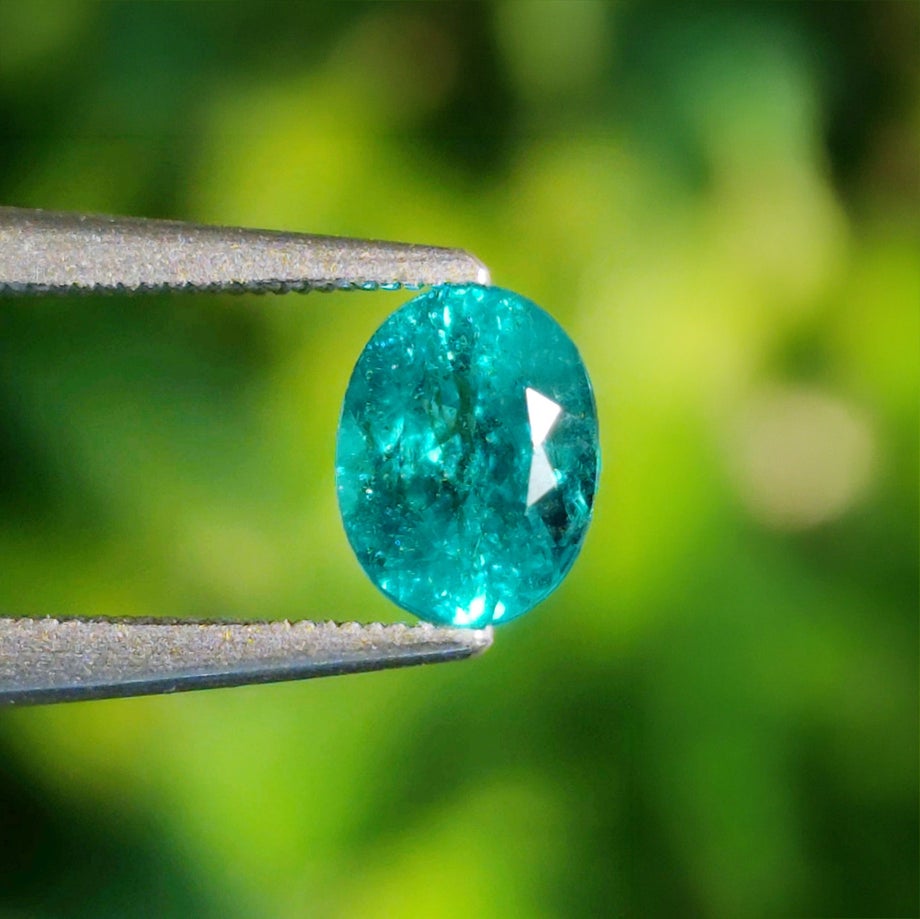 ブラジル産バターリャ鉱山パライバトルマリン0.517ct(中央宝石研究所宝石鑑別書 GRS宝石鑑別書 GIA宝石鑑別書付)