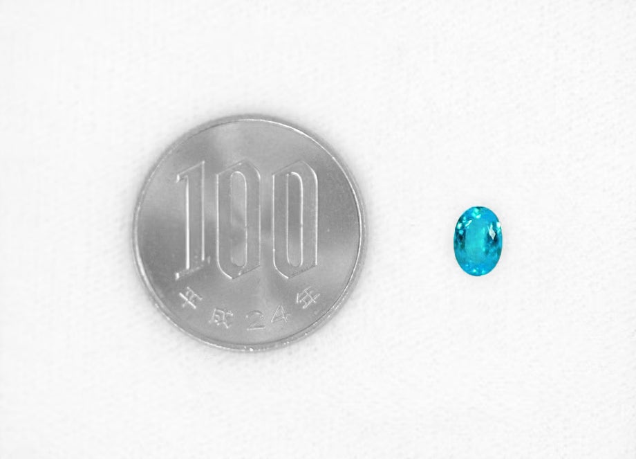 ブラジル産バターリャ鉱山パライバトルマリン0.53ct(中央宝石研究所宝石鑑別書 GRS宝石鑑別書 GIA宝石鑑別書付)