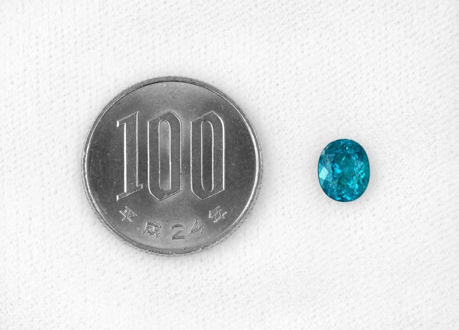 ブラジル産バターリャ鉱山パライバトルマリン1.35ct(GRS宝石鑑別書 GIA宝石鑑別書付)