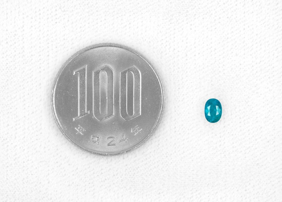 ブラジル産バターリャ鉱山非加熱パライバトルマリン0.34ct(GRS宝石鑑別書付)