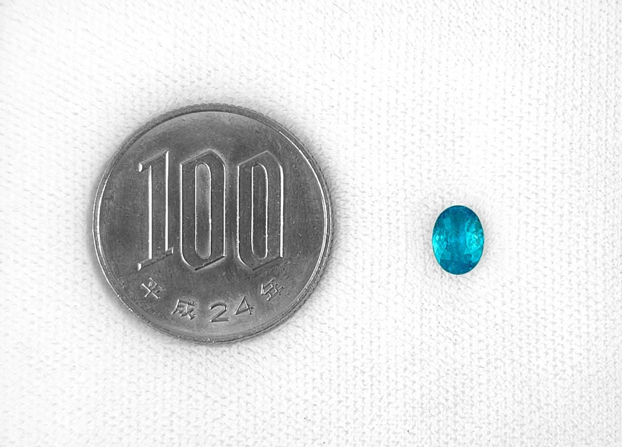 ブラジル産バターリャ鉱山パライバトルマリン0.516ct(中央宝石研究所宝石鑑別書 GRS宝石鑑別書 GIA宝石鑑別書付)
