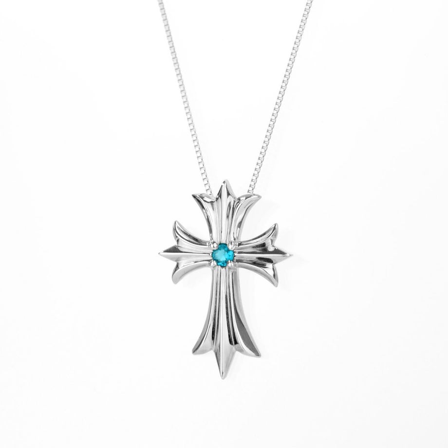 ブラジル産バターリャ鉱山パライバトルマリン0.12ctプラチナペンダントトップ (中央宝石研究所宝石鑑別書付)