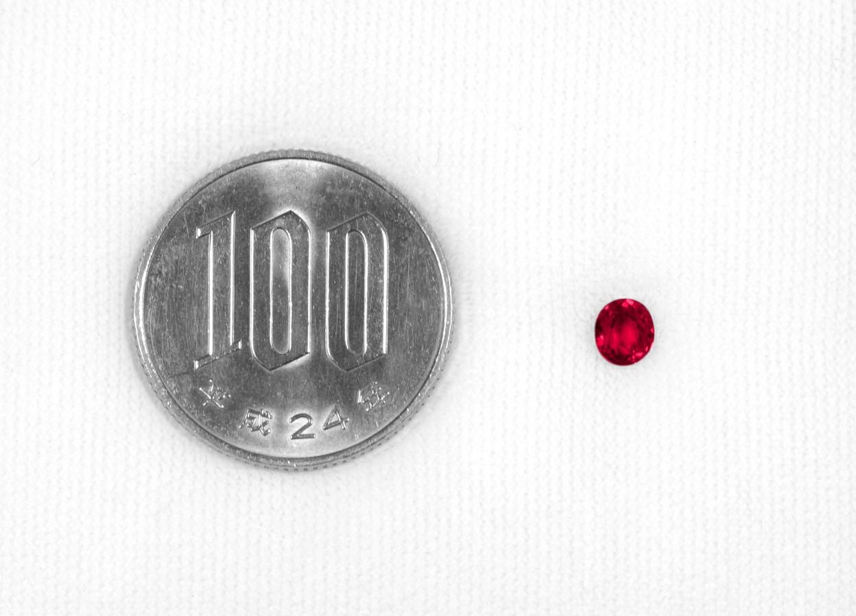 ミャンマー産非加熱ピジョンブラッドルビー0.59ct(GRS宝石鑑別書付