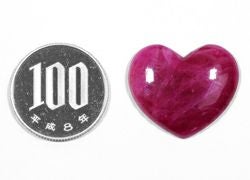 ルビーハートカボション30.6ct(宝石鑑別書付)