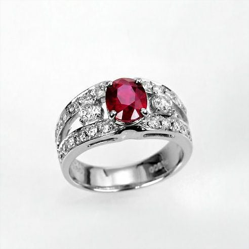 非加熱ルビー1.570ctプラチナリングダイヤ0.80ct付(GIA宝石鑑別書付)
