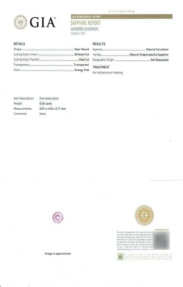 GIA宝石鑑別書付)