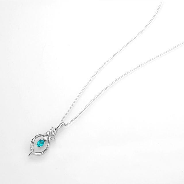 ブラジル産バターリャ鉱山パライバトルマリン0.17ctプラチナネックレスダイヤ0.06ct付(中央宝石研究所宝石鑑別書付)