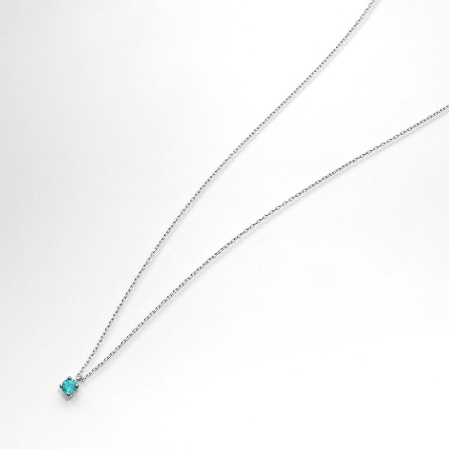 ブラジル産パライバトルマリン0.179ctプラチナネックレス(中央宝石研究所宝石鑑別書付)