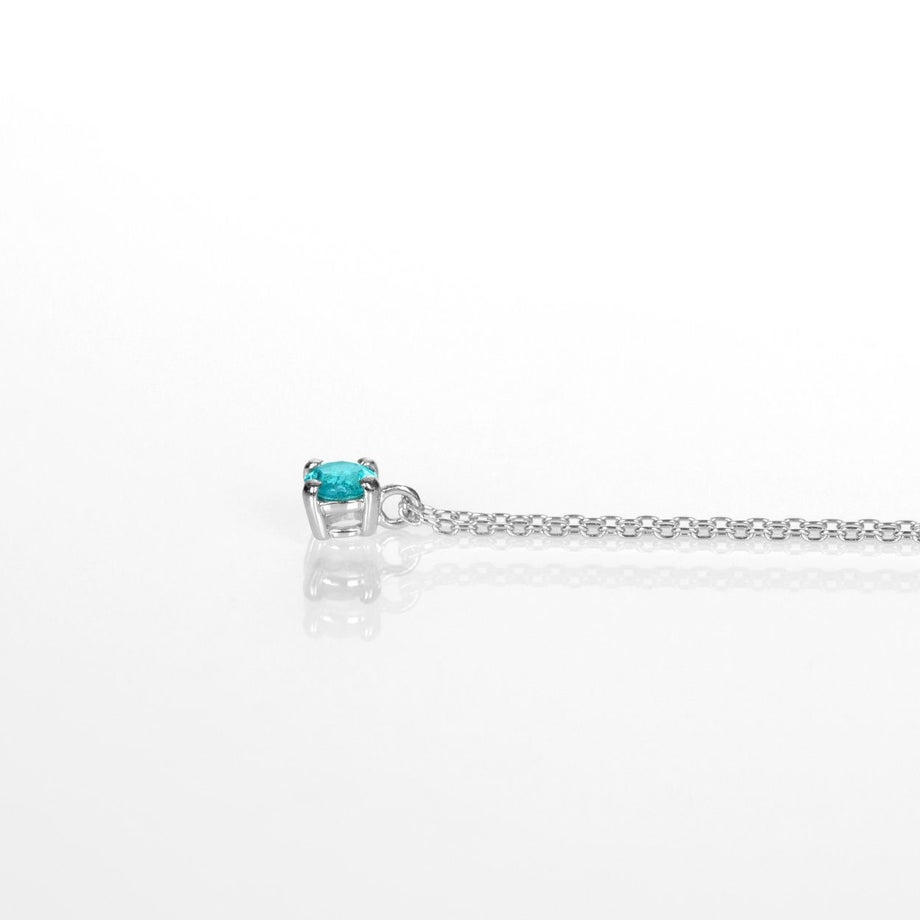 ブラジル産パライバトルマリン0.179ctプラチナネックレス(中央宝石研究所宝石鑑別書付)