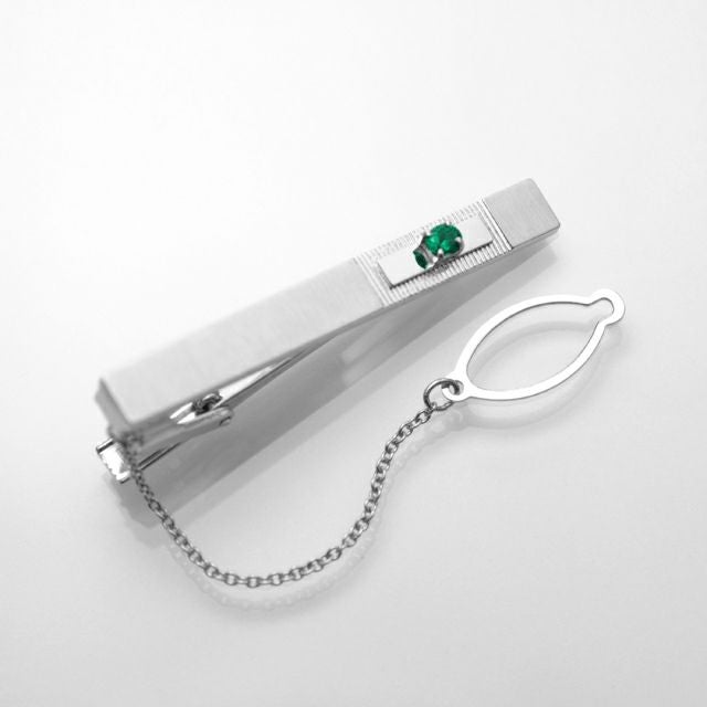 エメラルド0.14ctシルバータイホルダー