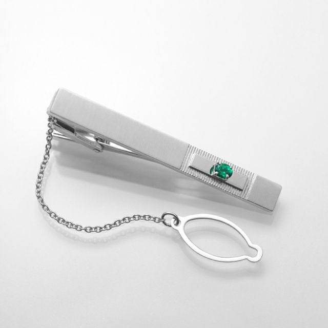 エメラルド0.14ctシルバータイホルダー