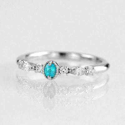 ブラジル産バターリャ鉱山パライバトルマリン0.06ctプラチナリングダイヤ0.165ct付 (中央宝石研究所宝石鑑別書付)