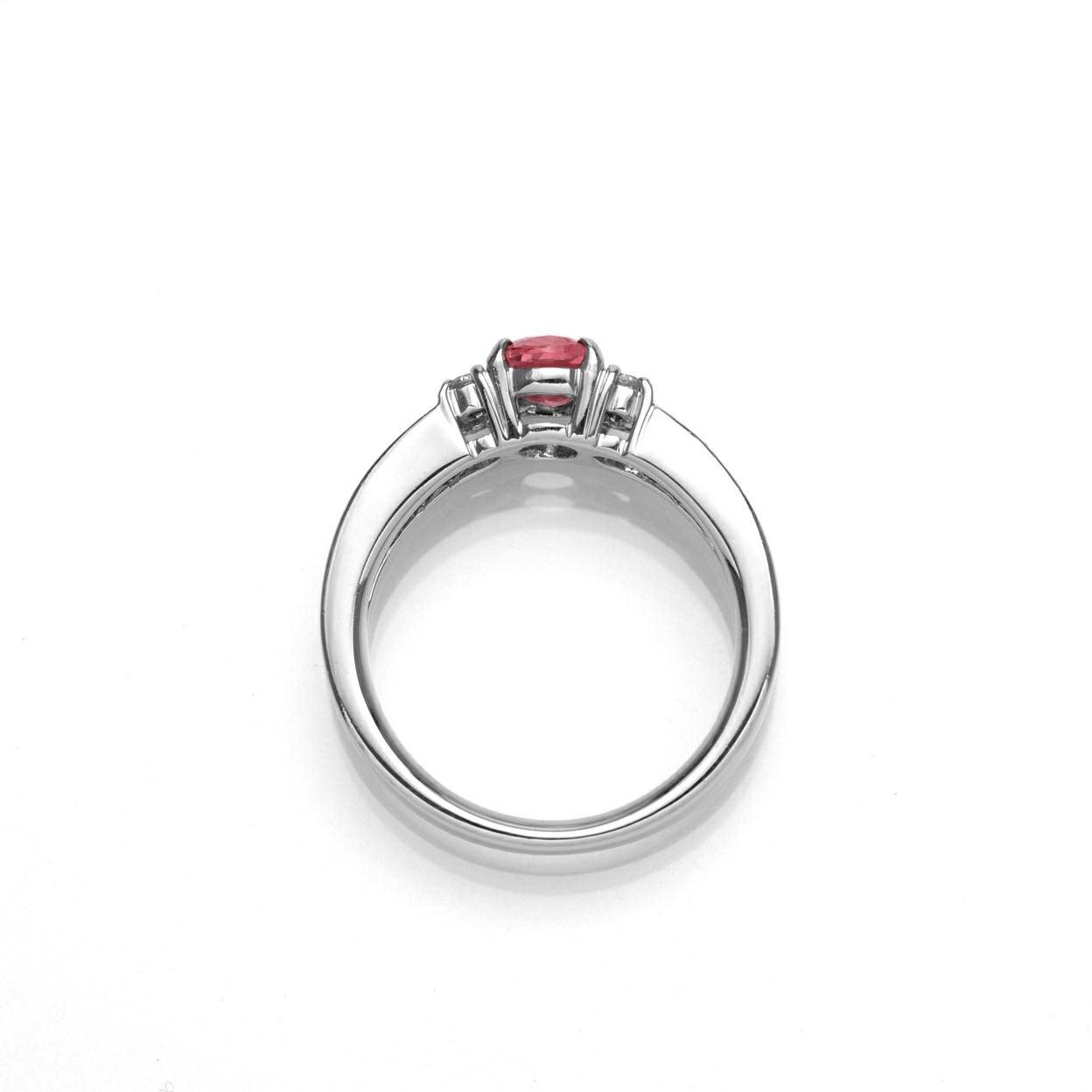 非加熱パパラチャサファイア1.01ctプラチナリングダイヤ0.23ct付(GIA宝石鑑別書付)