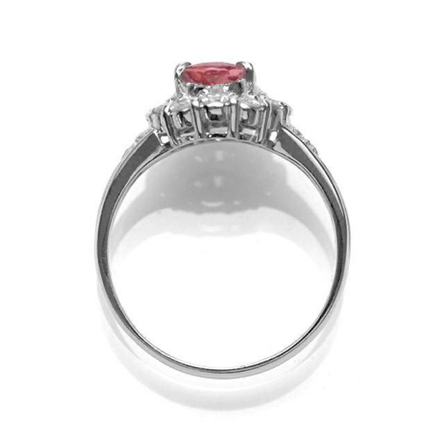 インペリアルトパーズ1.26ctプラチナリングダイヤ0.45ct付(中央宝石研究所宝石鑑別書付)