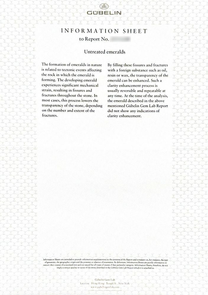 GUBELIN宝石鑑別書