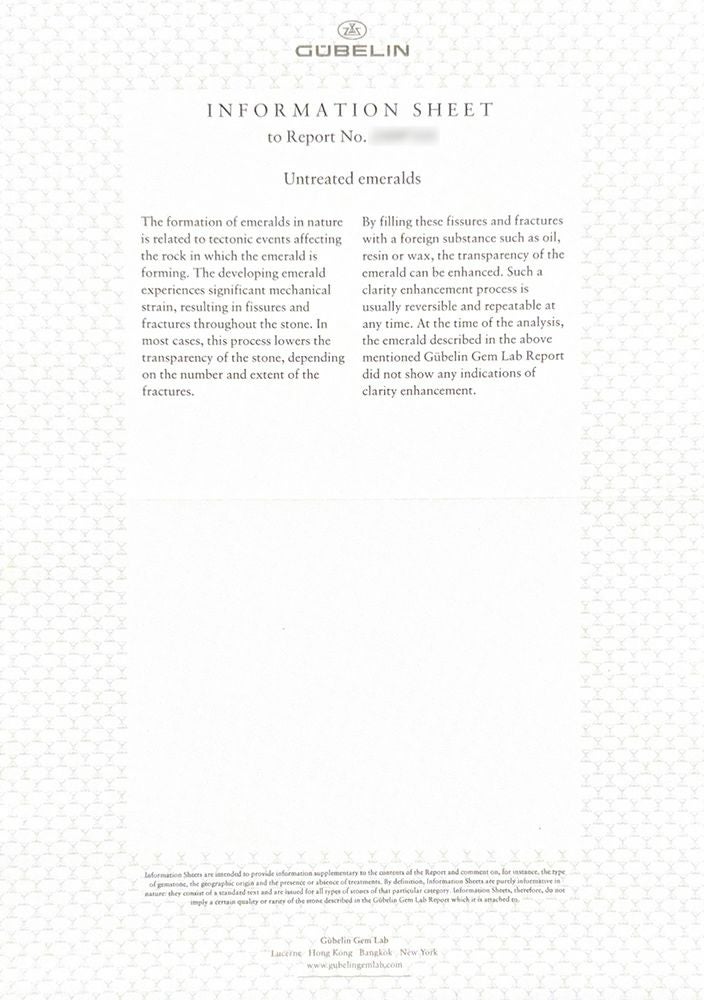 GUBELIN宝石鑑別書