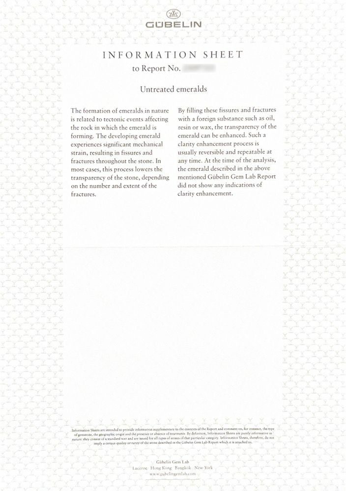 GUBELIN宝石鑑別書