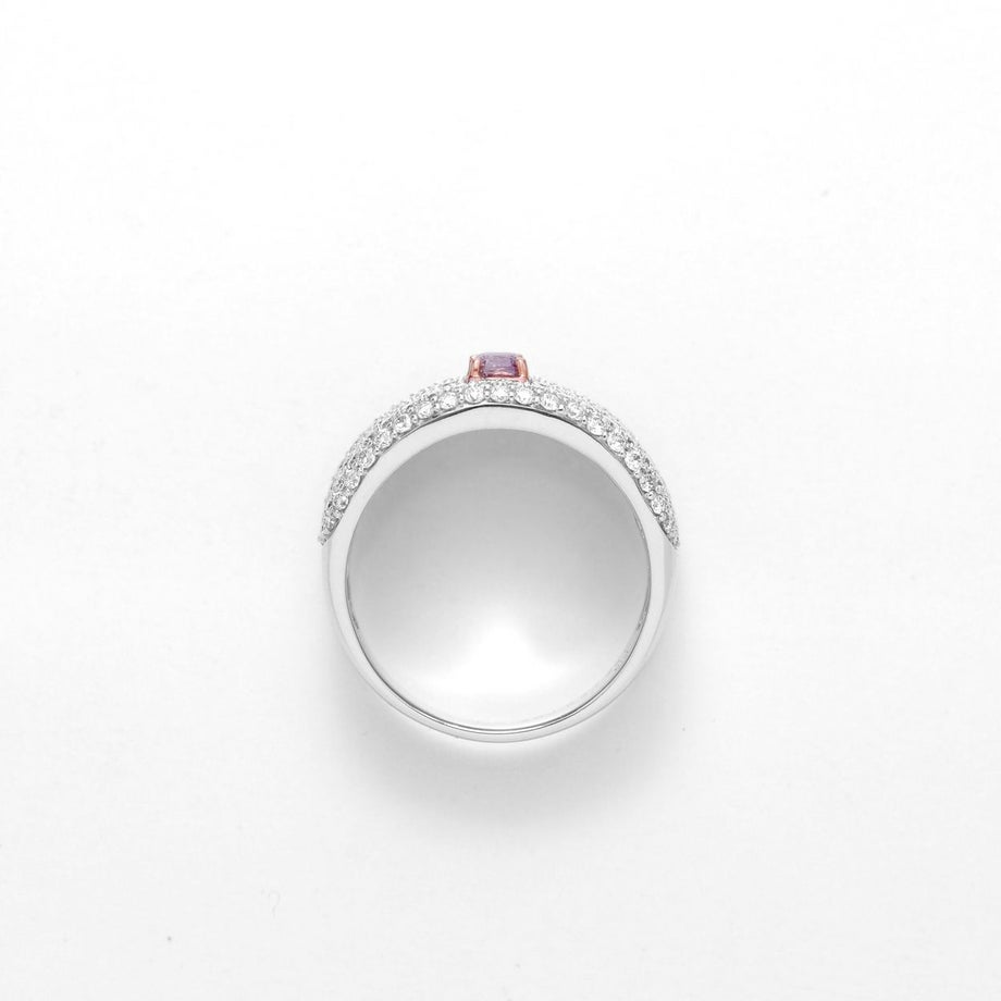 ピンクダイヤモンド0.22ct0.24ctK18WGK18PGリング1.22ctダイヤ付(GIAダイヤモンド鑑定書付)