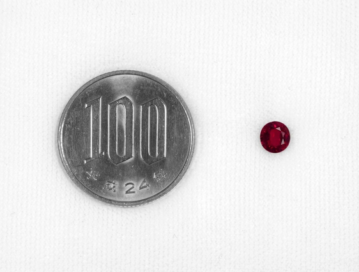 ミャンマー産非加熱ピジョンブラッドルビー0.86ct(GRS宝石鑑別書付