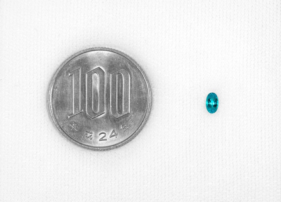 ブラジル産バターリャ鉱山パライバトルマリン0.174ct(中央宝石研究所宝石鑑別書付)