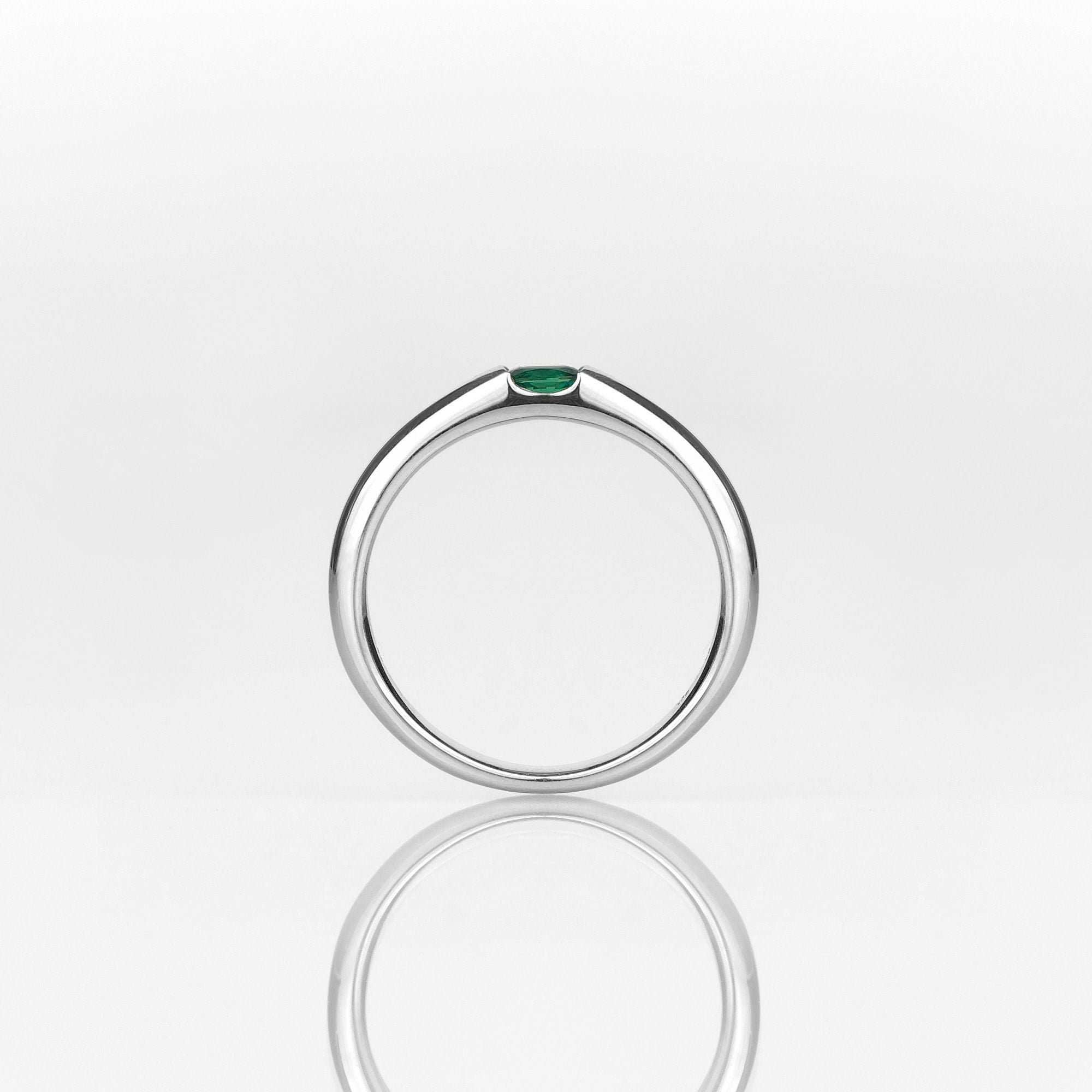 コロンビア産無処理エメラルド(ノンオイル)0.16ctプラチナリング(GIA宝石鑑別書付)