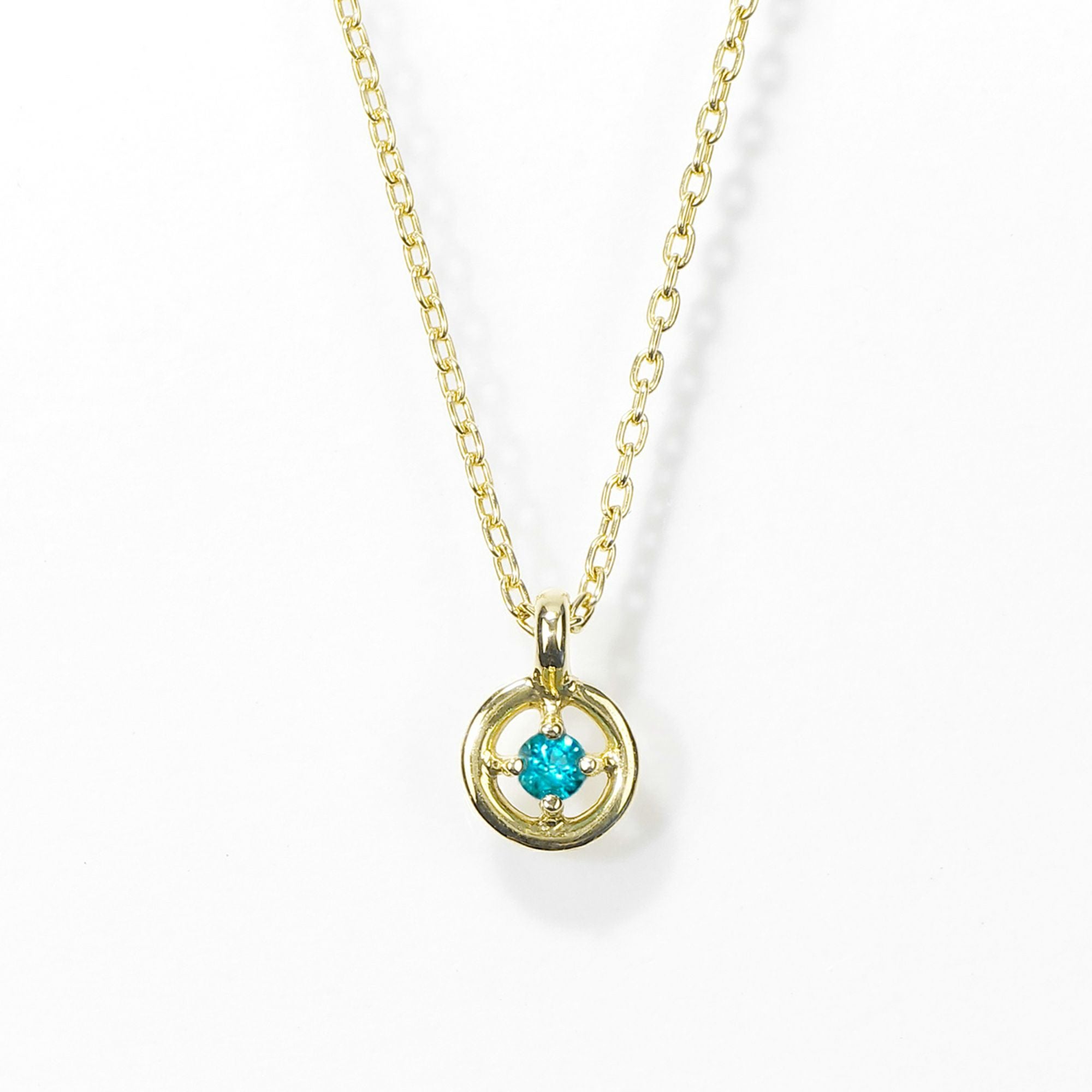 ブラジル産パライバトルマリンK18ゴールドネックレス