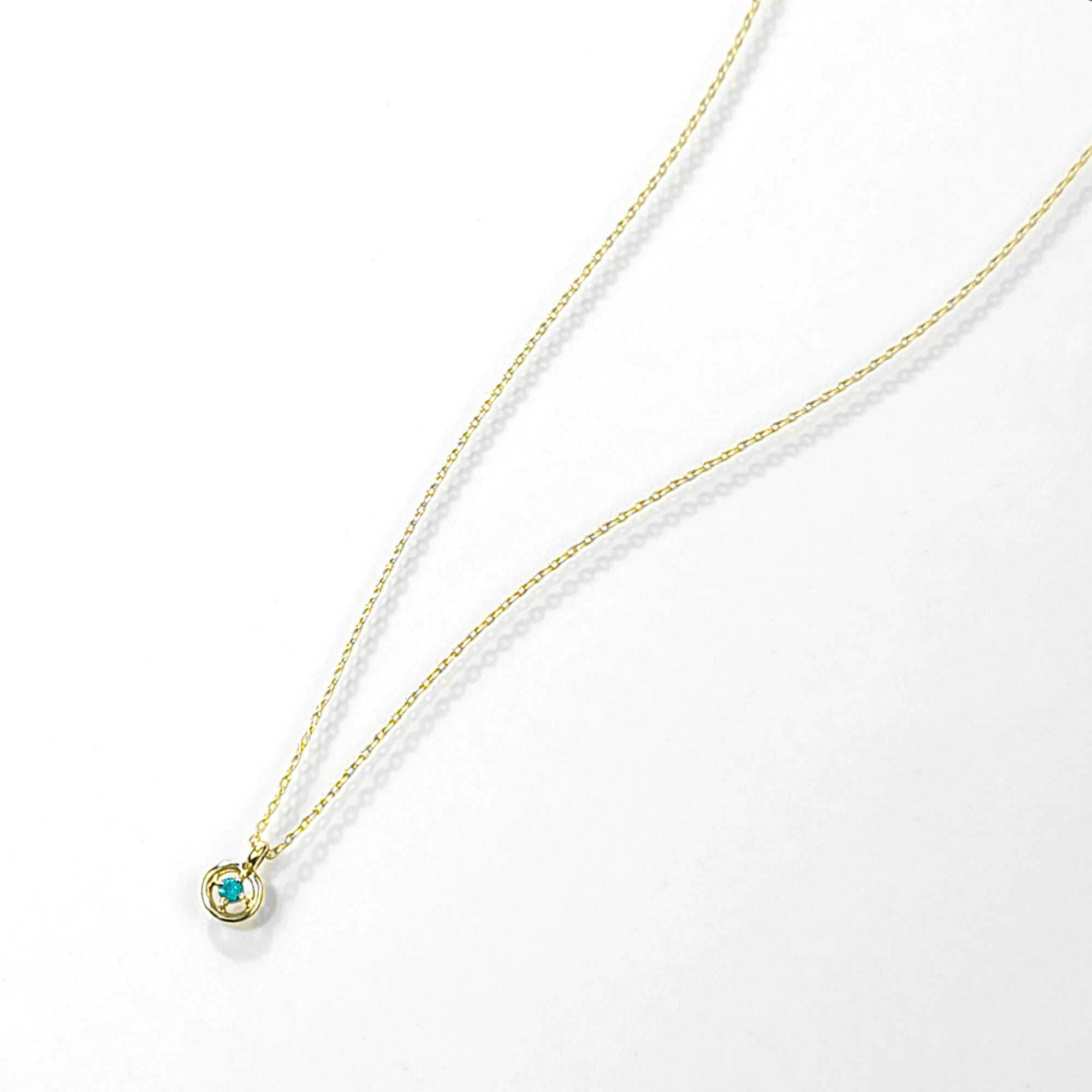 ブラジル産パライバトルマリンK18ゴールドネックレス