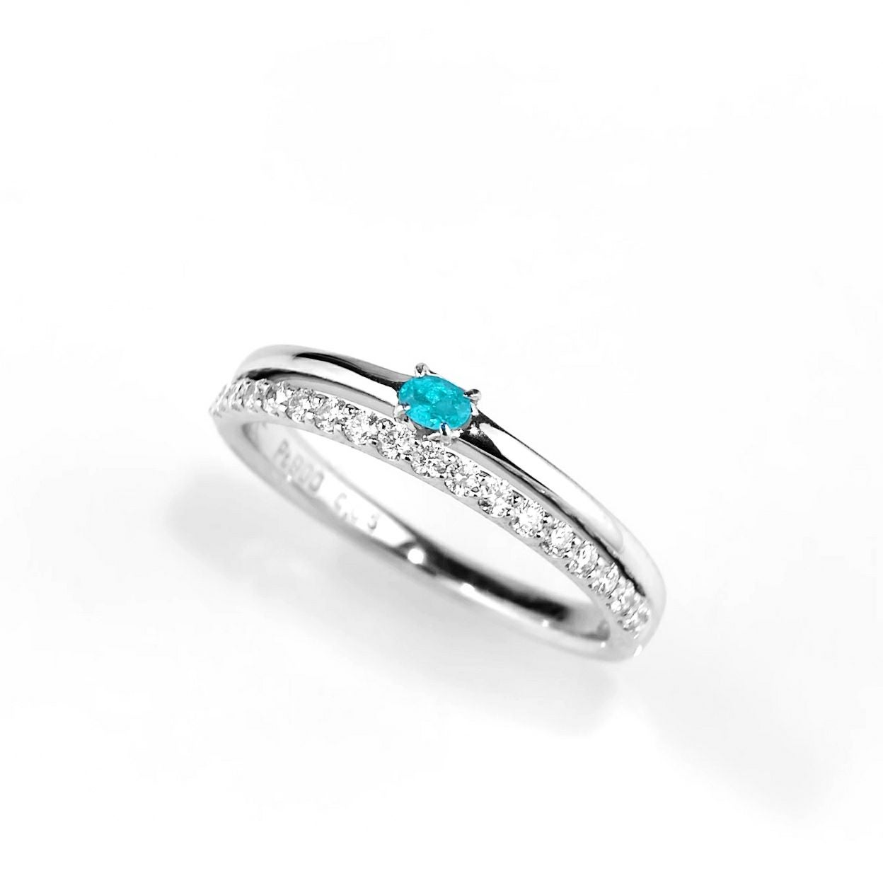 天然 パライバトルマリン￼ ダイヤモンド 計0.957ct PT 中宝研ブラジル jewel planet 公式サイト / 【代行販売】PT900 ブラジル産パライバ