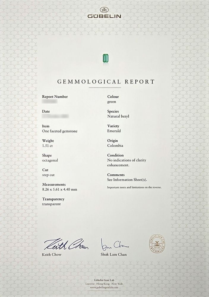 GUBELIN宝石鑑別書)