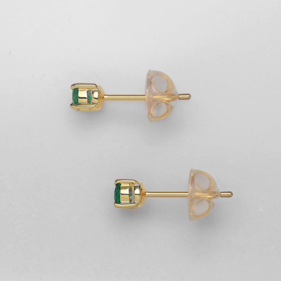 コロンビア産エメラルドK18ゴールドピアス